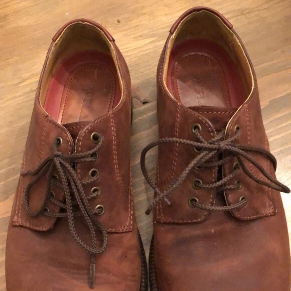 H.S. TRASK SIZE 10 GALLATIN  COFFEE UMBER 30-0100 LACE UP OXFORD LOAFER SHOE - Picture 4 of 10